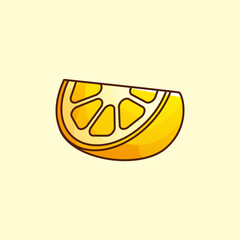 Cute Gradient Lemon Illustration &ndash; Colorful Fresh Citrus Fruit Vector with Soft Shading for Food, Kids, and Decorative Design