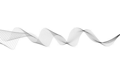 Large collection of abstract sine wave, Modern waveform illustration set,