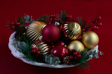 Christmas Concept, Festive Ornament Bowl