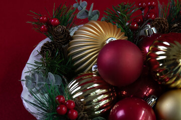 Christmas Concept, Festive Ornament Bowl