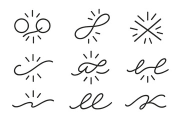 The image is a set of six different lines that are all connected to each other