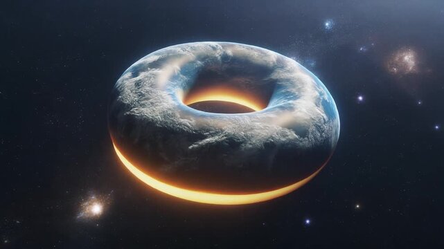 donut shaped earth