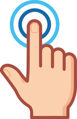 Finger Touch Screen Interface Vector Icon