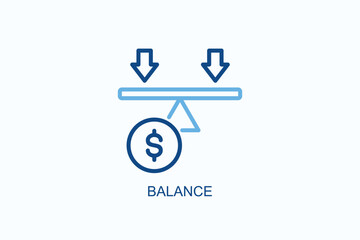Balance Icon Or Logo Isolated Vector Illustration