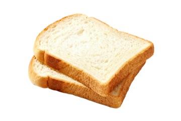 Sliced white bread for breakfast or snack preparation