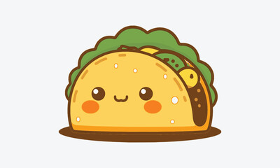 Vector illustration of a green and yellow apple icon