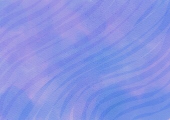 Blue and Purple Wavy Watercolor Texture on Textured Paper &ndash; Soft Abstract Background