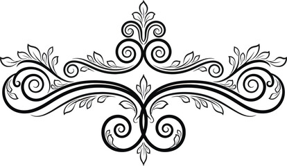 Ornamental swirl divider decorative vintage vector