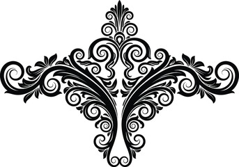 Decorative ornamental flourish vintage swirl vector