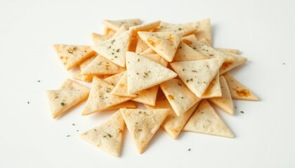 Crispy baked triangle crackers with savory herbs, perfect for any appetizer spread or snack occasion