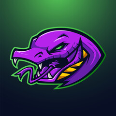 Viper Mascot Logo emblem for esport team