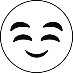 Smiling Face Emoji Minimal Vector