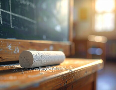 Stara tablica szkolna i kreda