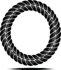 Rope circle frame vector illustration