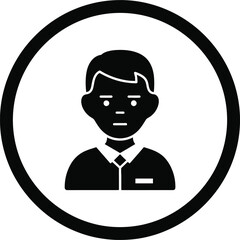 Businessman profile avatar professional vector icon