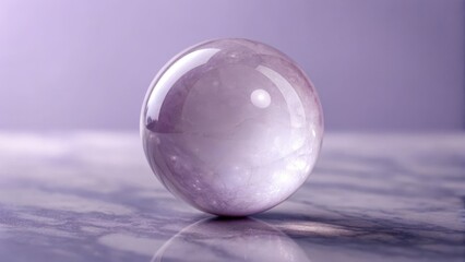 Glossy polished marble sphere with realistic reflection