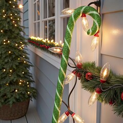 christmas wreath on the wall
