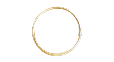 Distressed gold ring with white and blue accents isolated on a transparent background