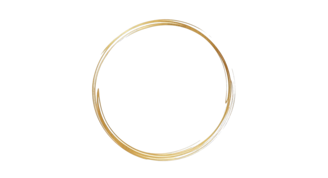 Distressed gold ring with white and blue accents isolated on a transparent background - Powered by Adobe