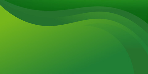 Abstract minimal background with green gradient. Dynamic wave banner background with soft green color