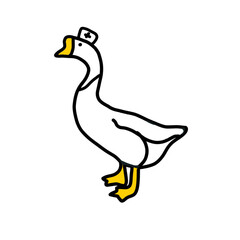 Goose Nurse Hospital medical animal natural hand drawn  © khulisara