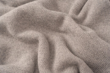 Fototapeta premium Soft grey merino wool sweater texture as a background.