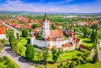 Harman, Romania. Medieval fortified Church of Honigberg in Transylvania