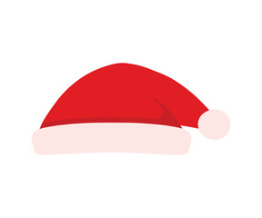 Santa Claus Hat for Flat Element Decoration Vector Illustration