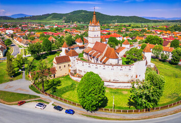 Harman, Romania. Honigberg medieval saxon church in Brasov, Transylvania