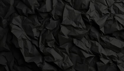 Dark Crumpled Paper Texture Background for Dramatic Event Invitations and Sophisticated Design Projects