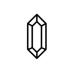 quartz crystal geometric vector icon