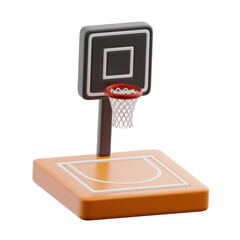 Basketball hoop 3d illustration