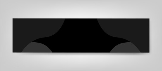 Minimal Black Abstract LinkedIn Banner Background Template