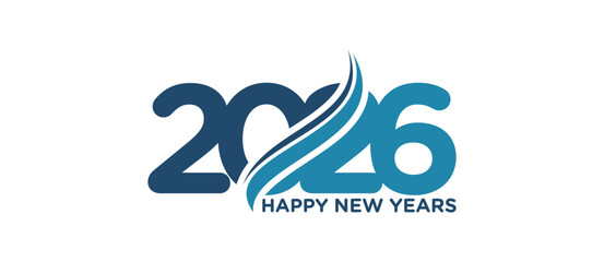 2026 Happy New Year design vector. trendy unique new year 2026 logo design template