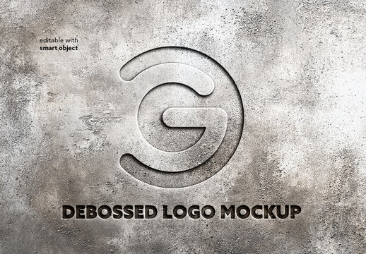 Debossed Logo Mockup
