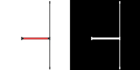 3D rendering illustration of a modular panic bar