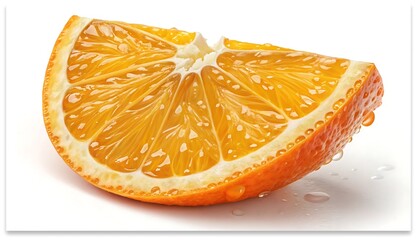 Fresh orange and lemon slices on white background