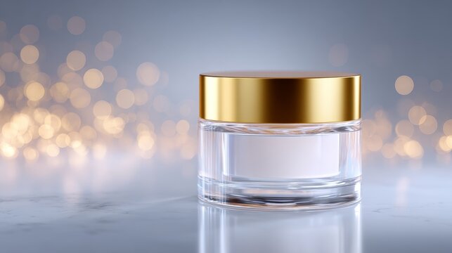 Showcasing elegant cosmetic glass packaging product display beauty industry professional environment luxurious concept