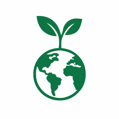 Green Earth Sprout Growing Symbolizing Environmental Growth and Sustainability.