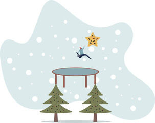 Reach success, improvement or career development, business tools advantage to reach goal or target, growth and achievement concept.life and employment of people.