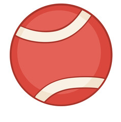 Red Dog Ball Toy Vector Illustration Isolated
