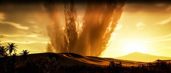 CGI RENDER Ancient Nature , river,desert ,Ancient Egypt Civilization,historical