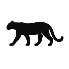 Fototapeta premium Black Panther Silhouette Vector