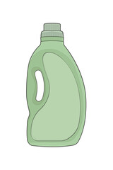 Detergent bottle vector for cleaning products, packaging design, household supplies, and liquid soap concepts.