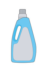 Detergent bottle vector for cleaning products, packaging design, household supplies, and liquid soap concepts.
