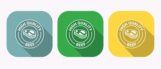High Quality Beef Badges in Green Yellow and Blue
