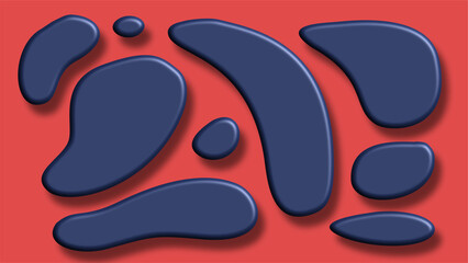 Abstract liquid shape organic fluid blob modern design