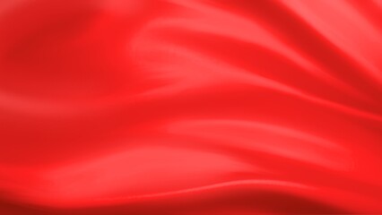Elegant red silk and satin fabric background with smooth flowing texture and luxurious waves