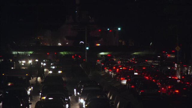 night traffic in Mexico City