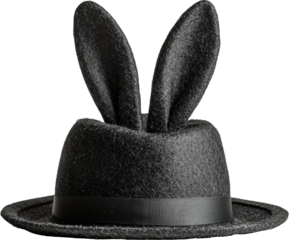 black bunny hat